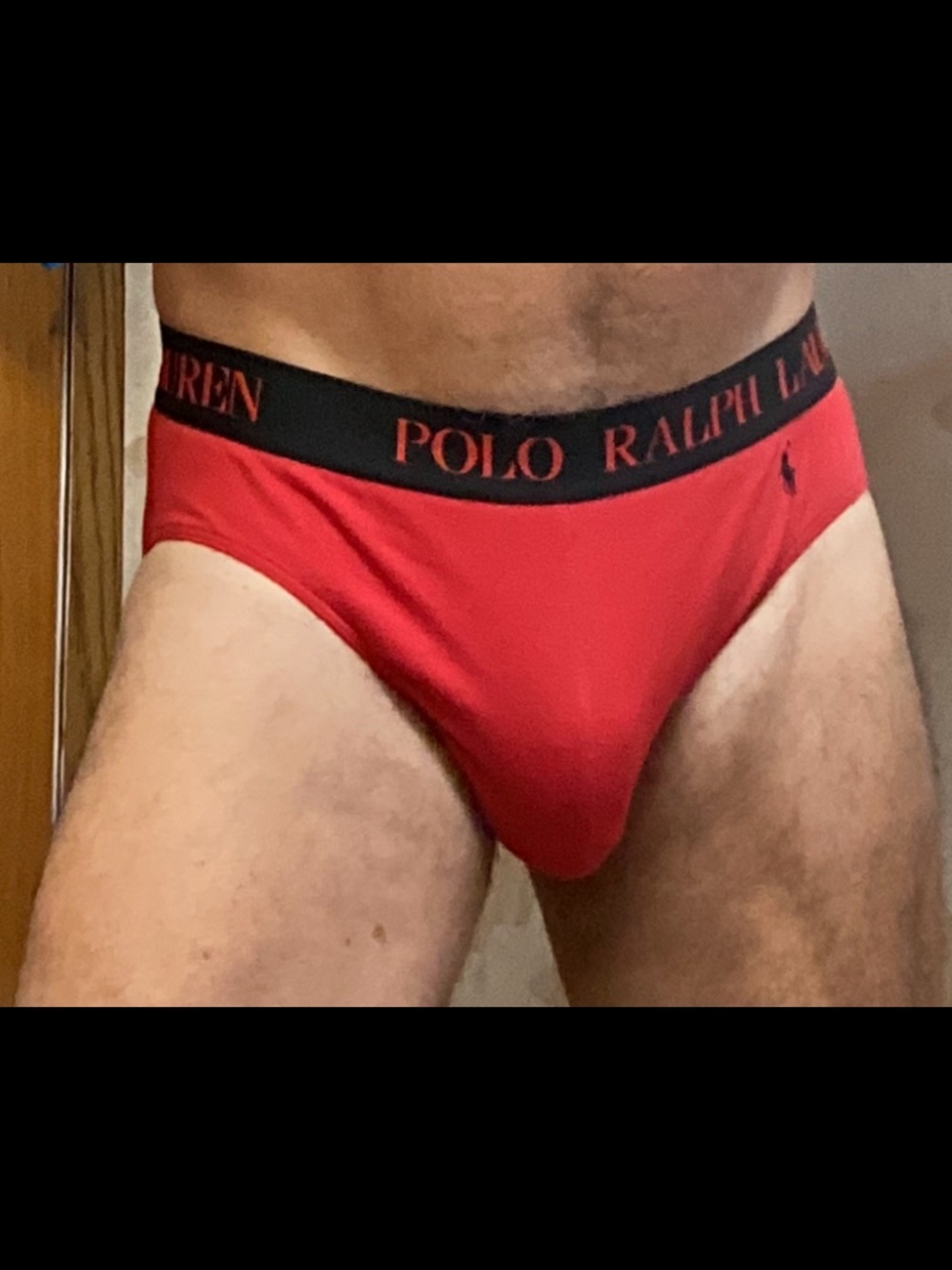 Ralph Lauren, red and black briefs, large